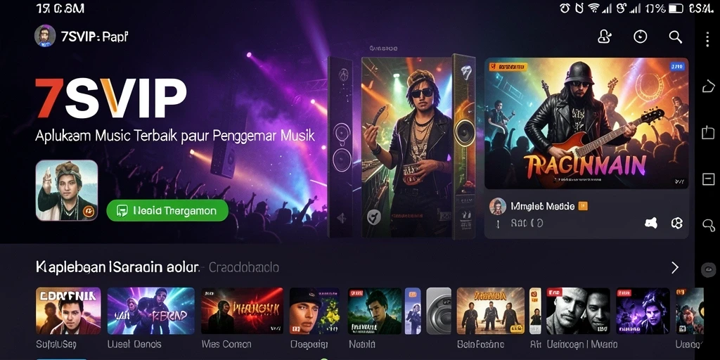 Screenshot gameplay 7SVIP menampilkan pengguna yang menikmati musik.