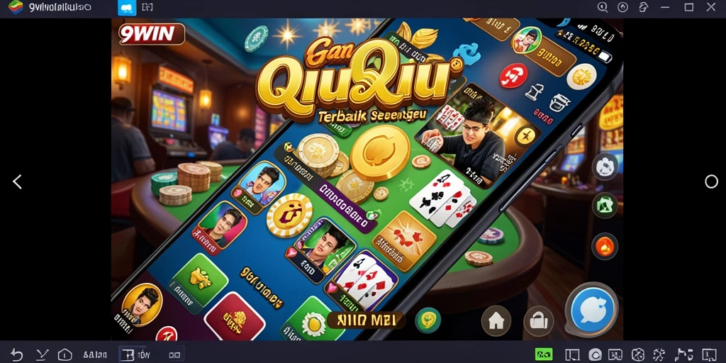 Tampilan gameplay QiuQiu yang seru di 9WIN.