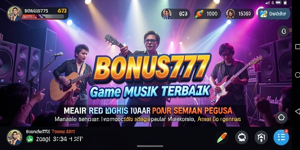 Screenshot gameplay BONUS777 menampilkan pengalaman musik yang seru.