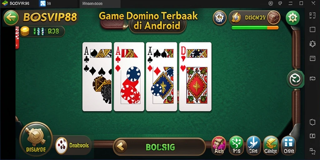 Screenshot gameplay Domino yang seru dan interaktif di BOSVIP88.