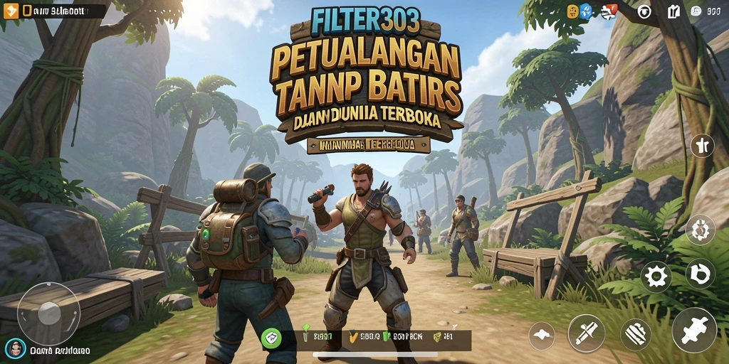 Tampilan gameplay FILTER303 yang menakjubkan dalam dunia terbuka.