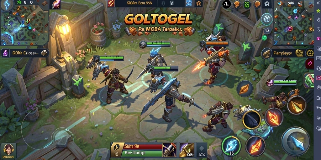 Tangkapan layar GOLTOGEL menampilkan aksi seru permainan MOBA.