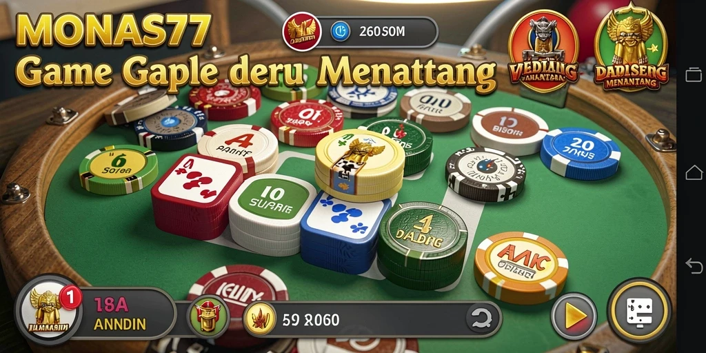 Tampilan gameplay seru dan interaktif di MONAS77.