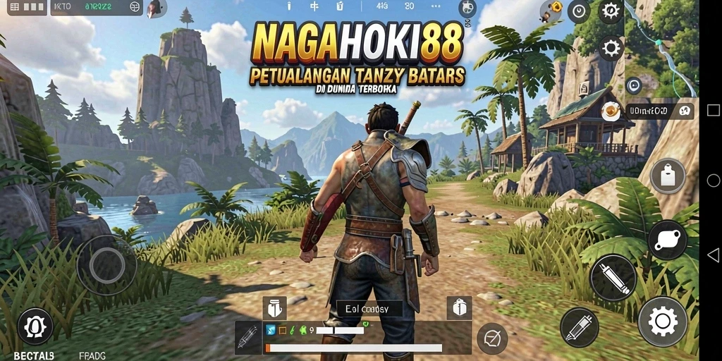 Screenshot gameplay <strong>NAGAHOKI88</strong> memperlihatkan dunia terbuka yang kaya dan menakjubkan.