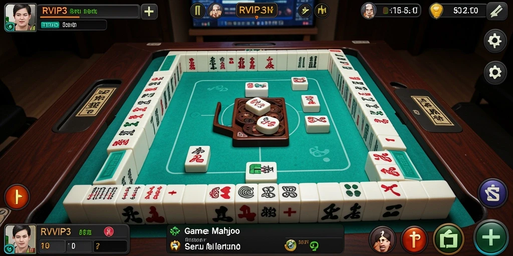 Gameplay seru dalam RVIP3 yang menampilkan Mahjong.